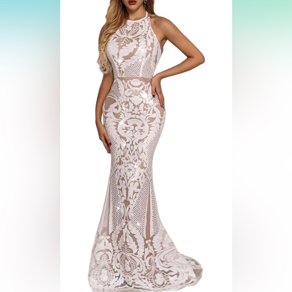 White ball gown
